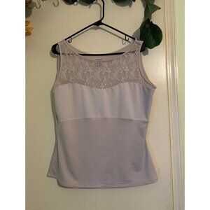 Spanx Hide and Sleek Lace Bateau Camisole Tank Top Purple Size 1X Shaping Femini